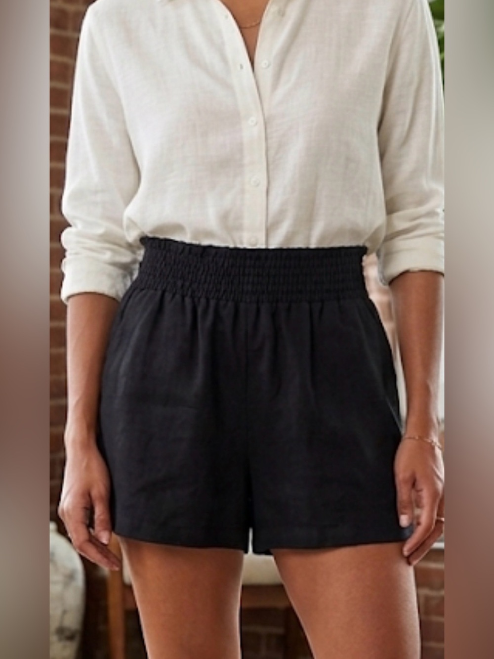 Tyche Black Shorts with Pockets